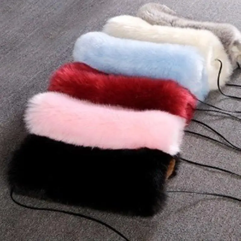 652F فراء صناعي خفيف الوزن وسميك دافئ لليد للشتاء والتنزه في الهواء الطلق لتدفئة اليد