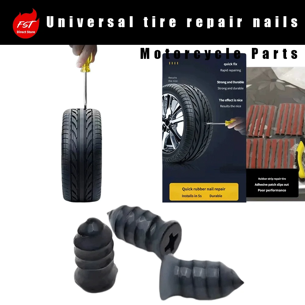 Damage‑free quick‑repair glue nails, specially for tubeless tires, universal for motorcycles and electric vehicles