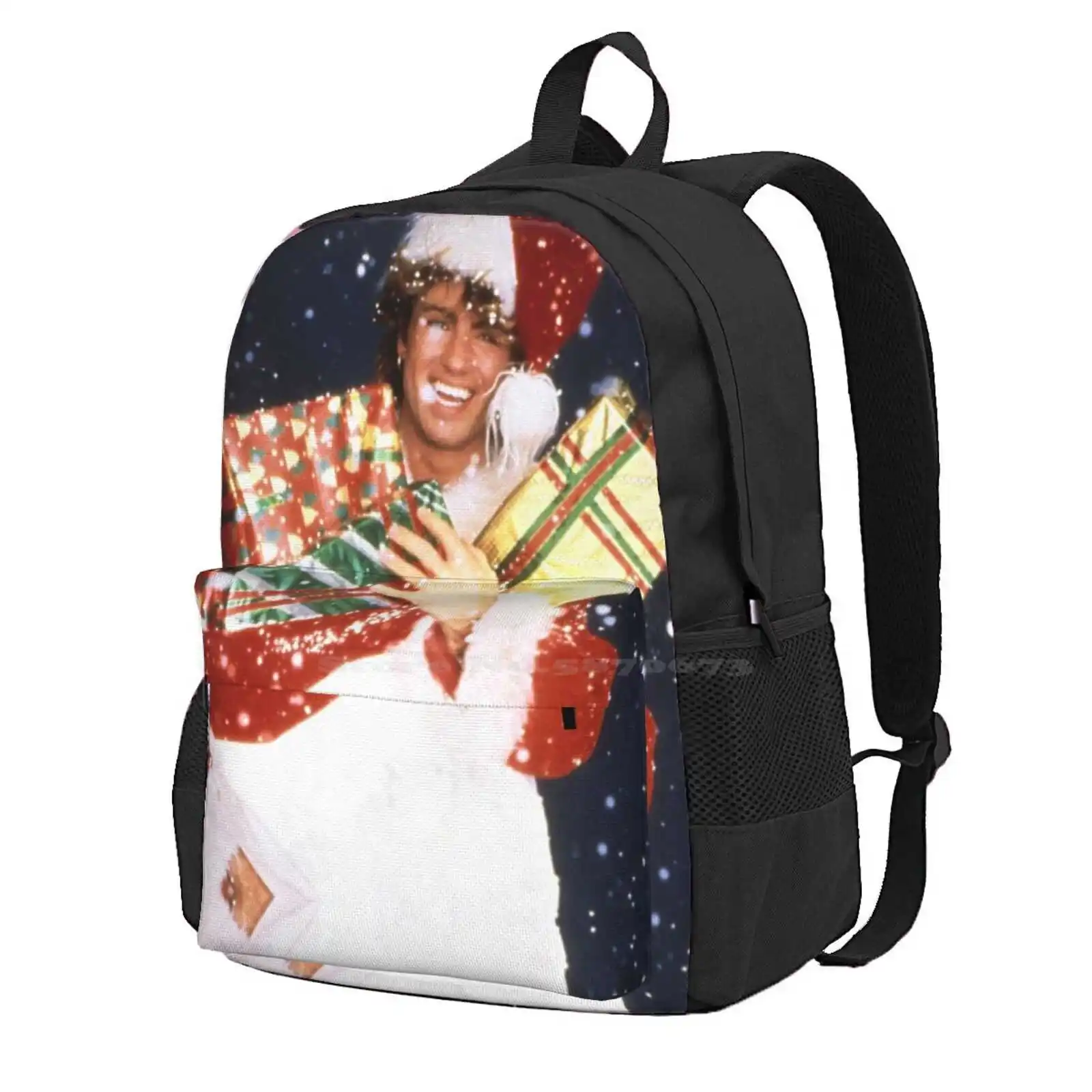 Last Christmas Hot Sale Schoolbag Backpack Fashion Bags Last Christmas Xmas Classic Song Music 1980S George Michael I Gave You