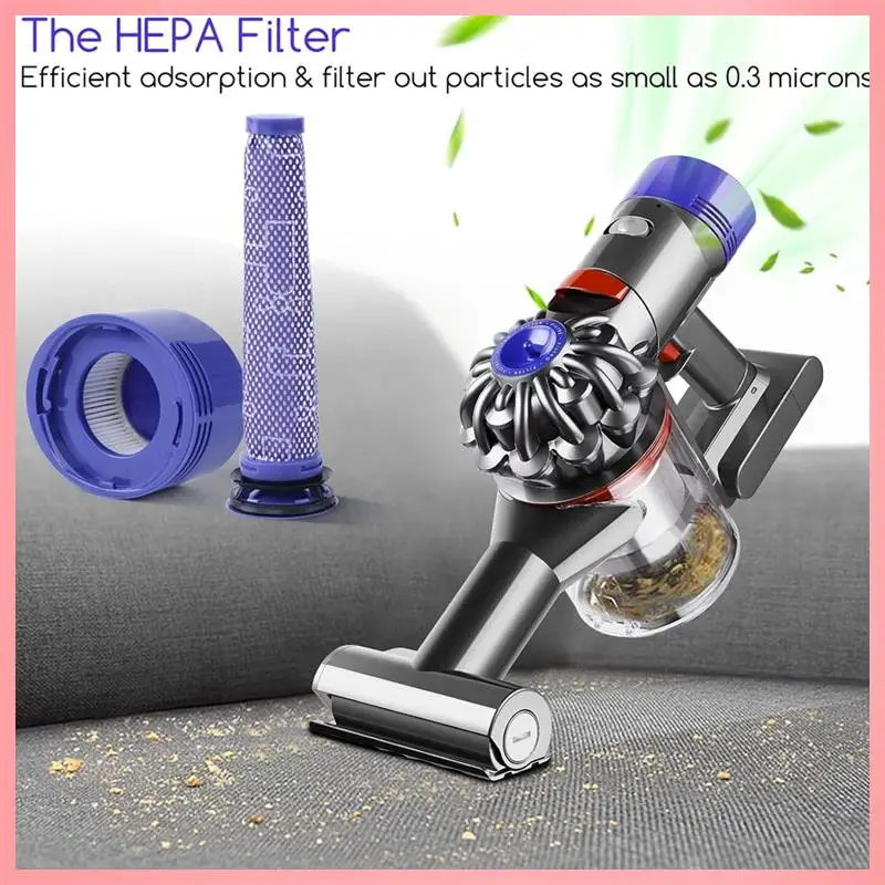 M02K-롤러 브러시 + 프리 & 포스트 HEPA 필터 콤보 다이슨 V7 V8 진공 청소기 부품 액세서리와 호환 가능