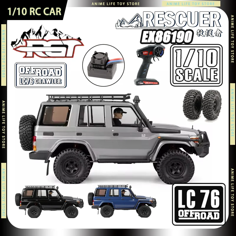 

RGT 1/10 RC Car EX86190 RESCUER LC76 Metal Crawler Two-Speed With Diff Lock 8CH 2.4G Off Road Vehicle With PC Shell RC Gifts