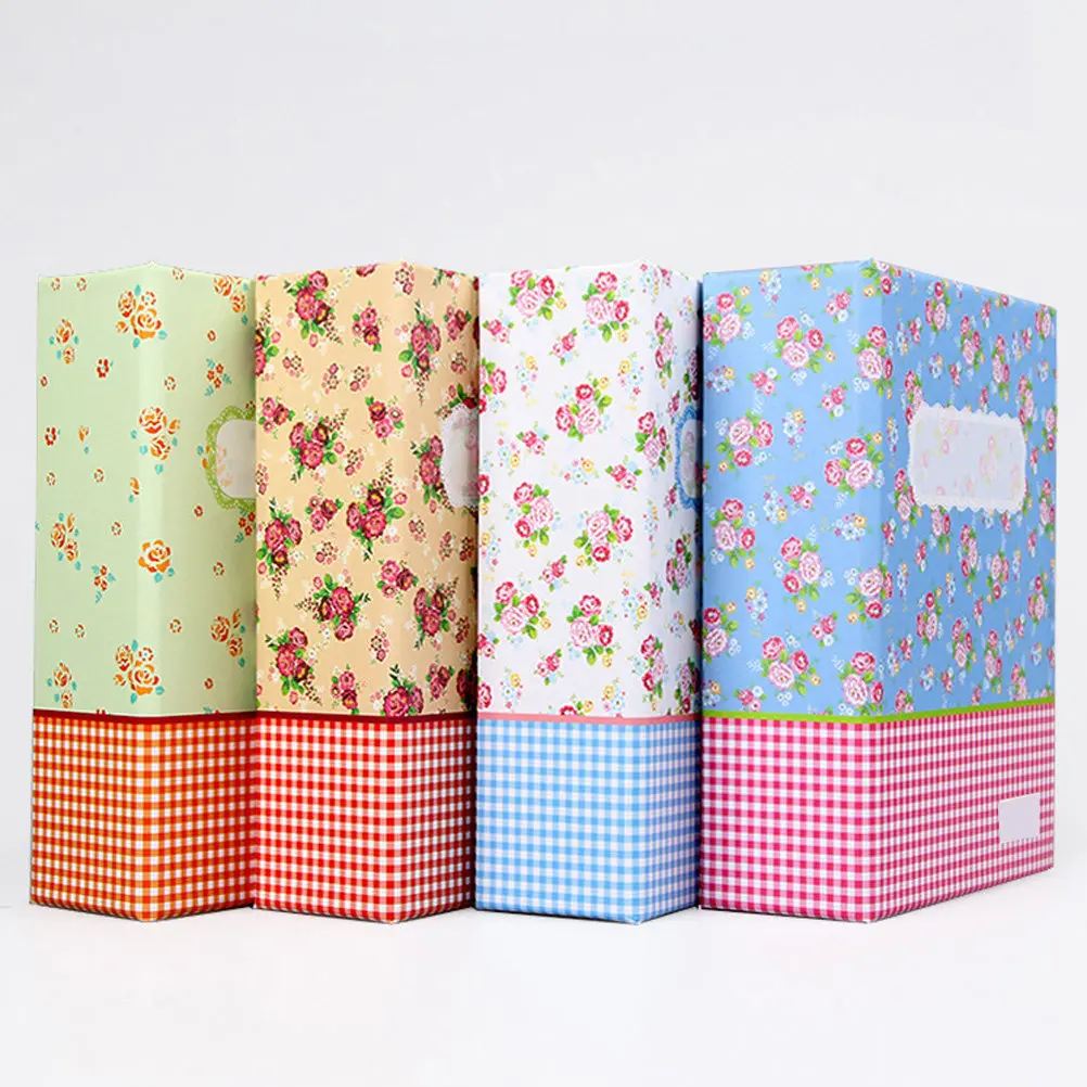 6 Inch Photo Album Frame Cover Floral Scrapbook High Capacity Insert Pages Memory Book Gifts