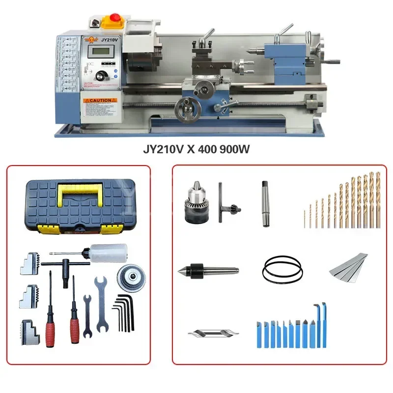 Macchinario tornio per la lavorazione dei metalli piccolo tornio ad alta precisione JY210V -400 multifunzione per la lavorazione del legno domestica