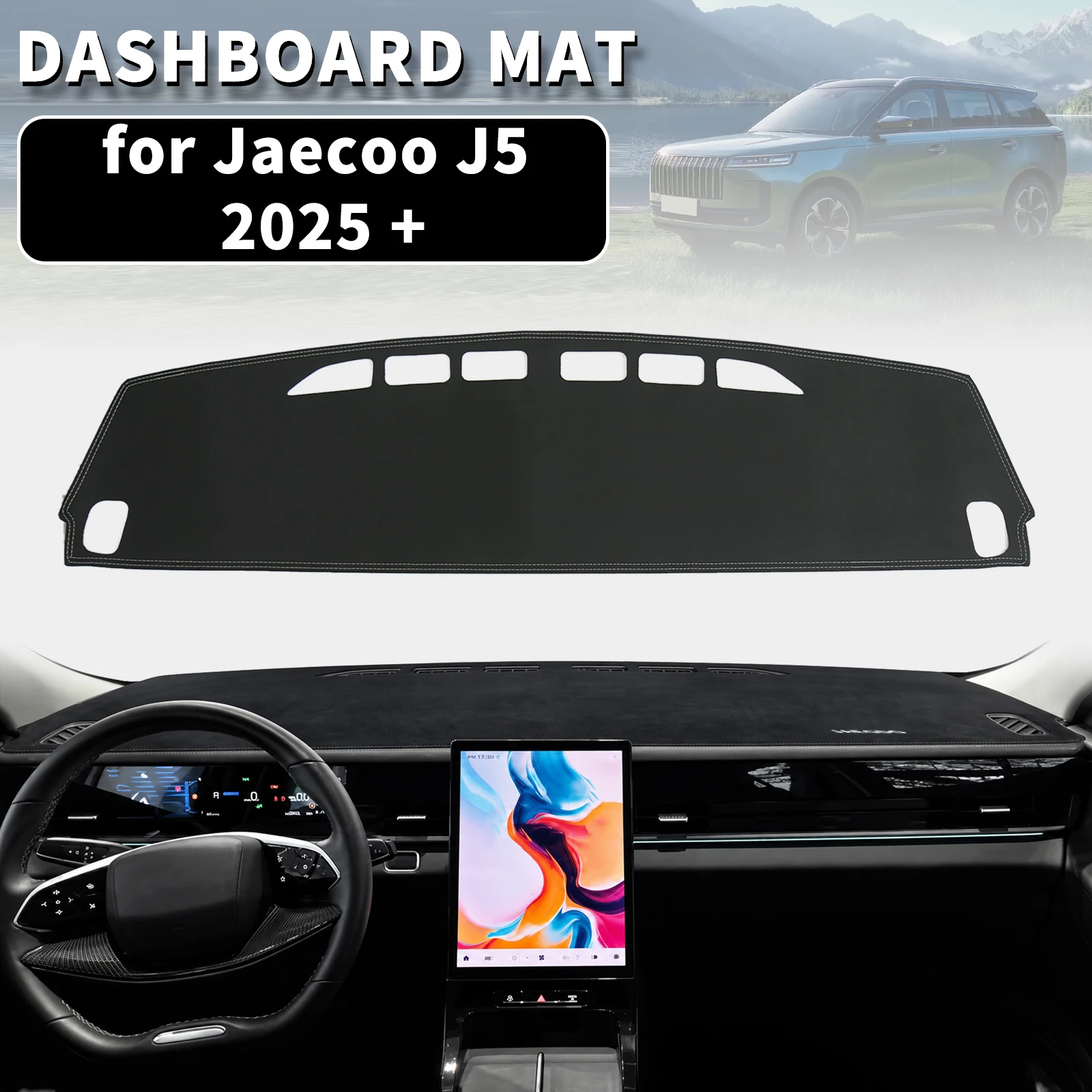 for Jaecoo J5 2025 2026 2027 Dashmat Dashboard Cover Dash Mat Anti-UV Sun Shade Carpet Pad Car Styling Accessories Protector