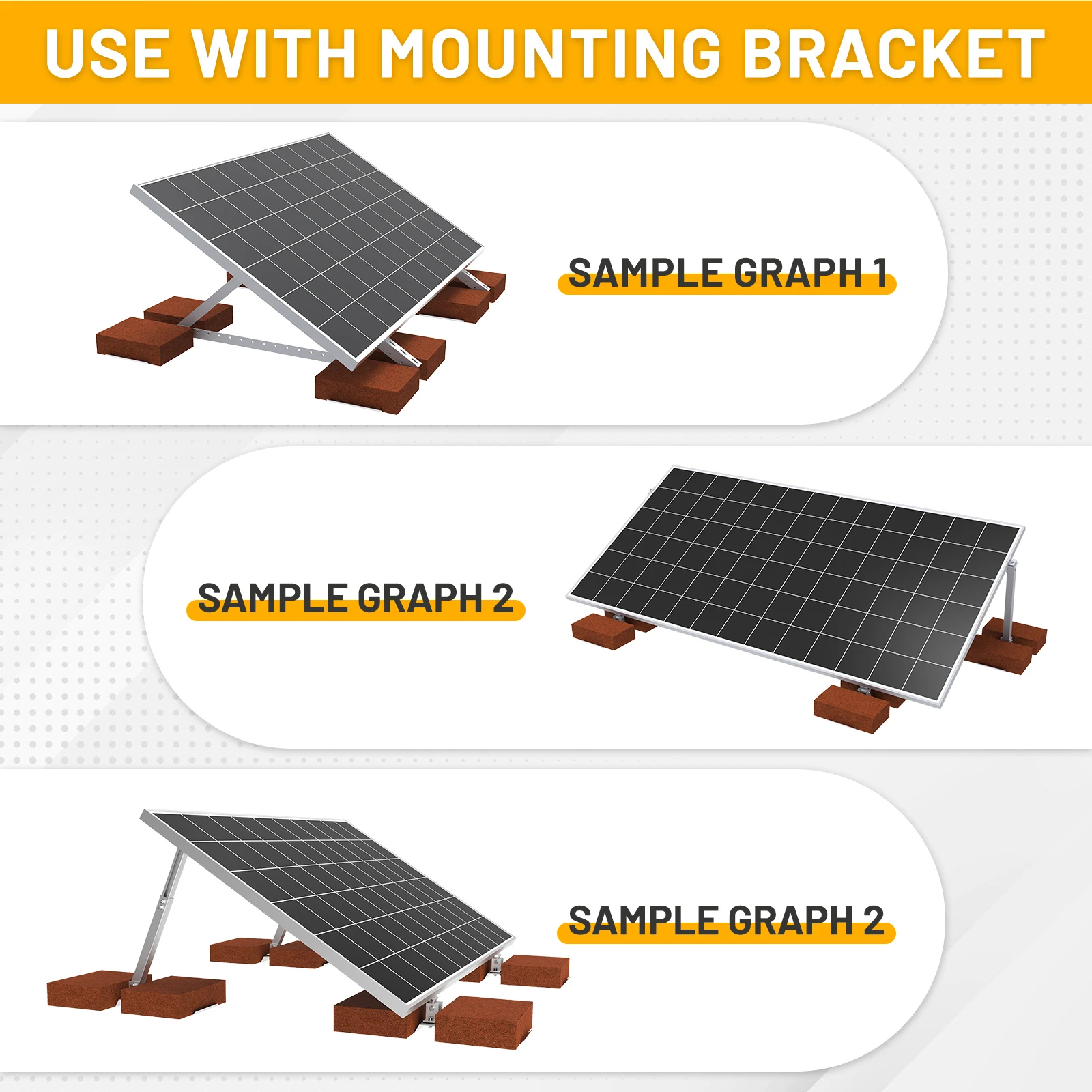 CP-SETUNO Aluminium rectangular sealing element, solar mounting discs, load systems, suitable for various brackets without damag