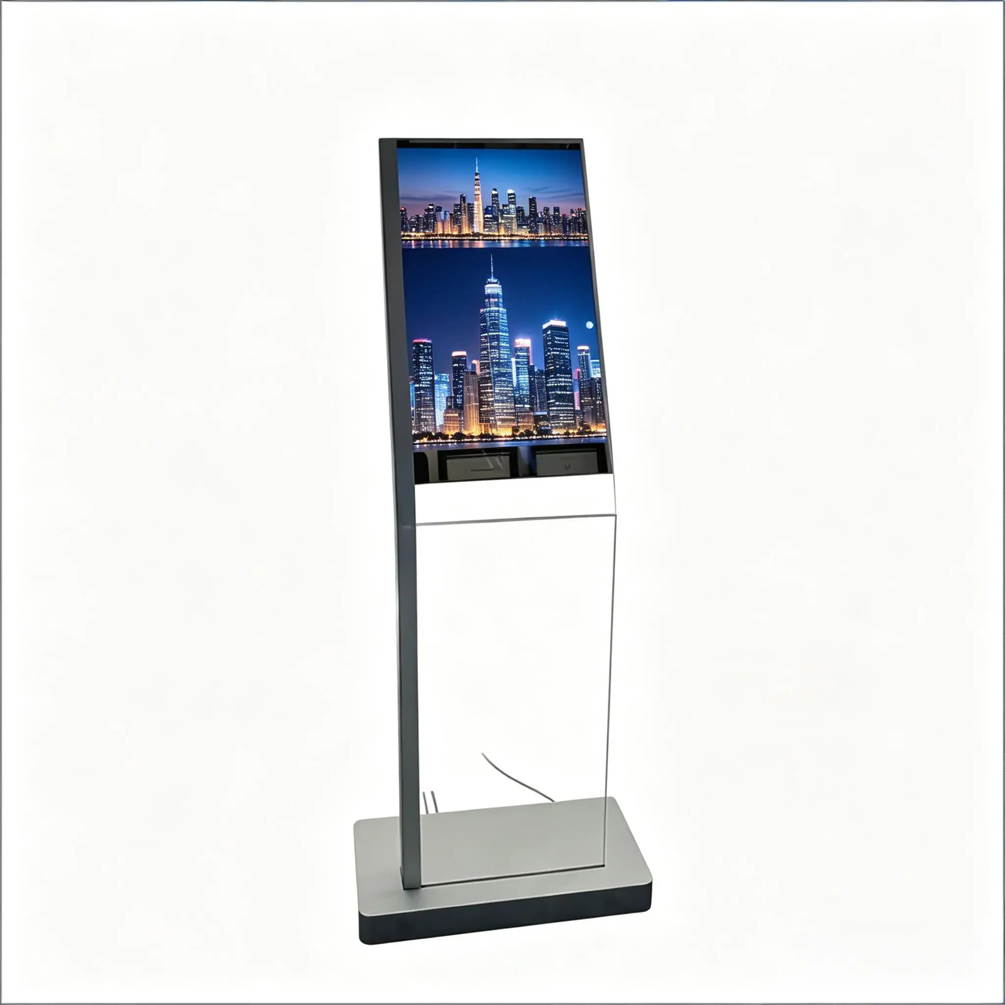 30 Inch Capacitive Touch Transparent OLED Floor Standing Digital Signage, Interactive Advertising, AliExpress