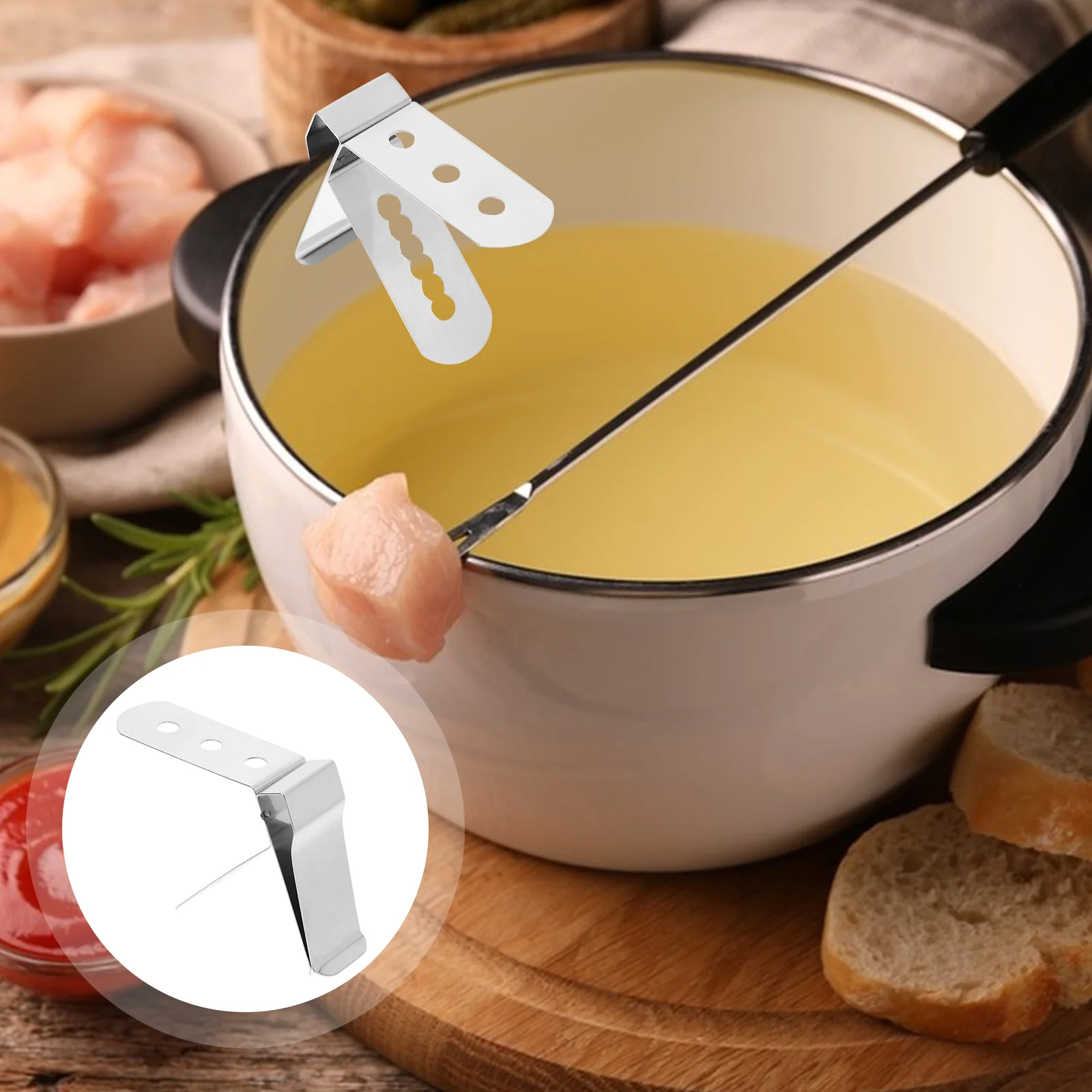 

Clip Wireless Stand Thermometer Holder Candy Clamp Stainless Steel Clips Kitchen Supplies Probe