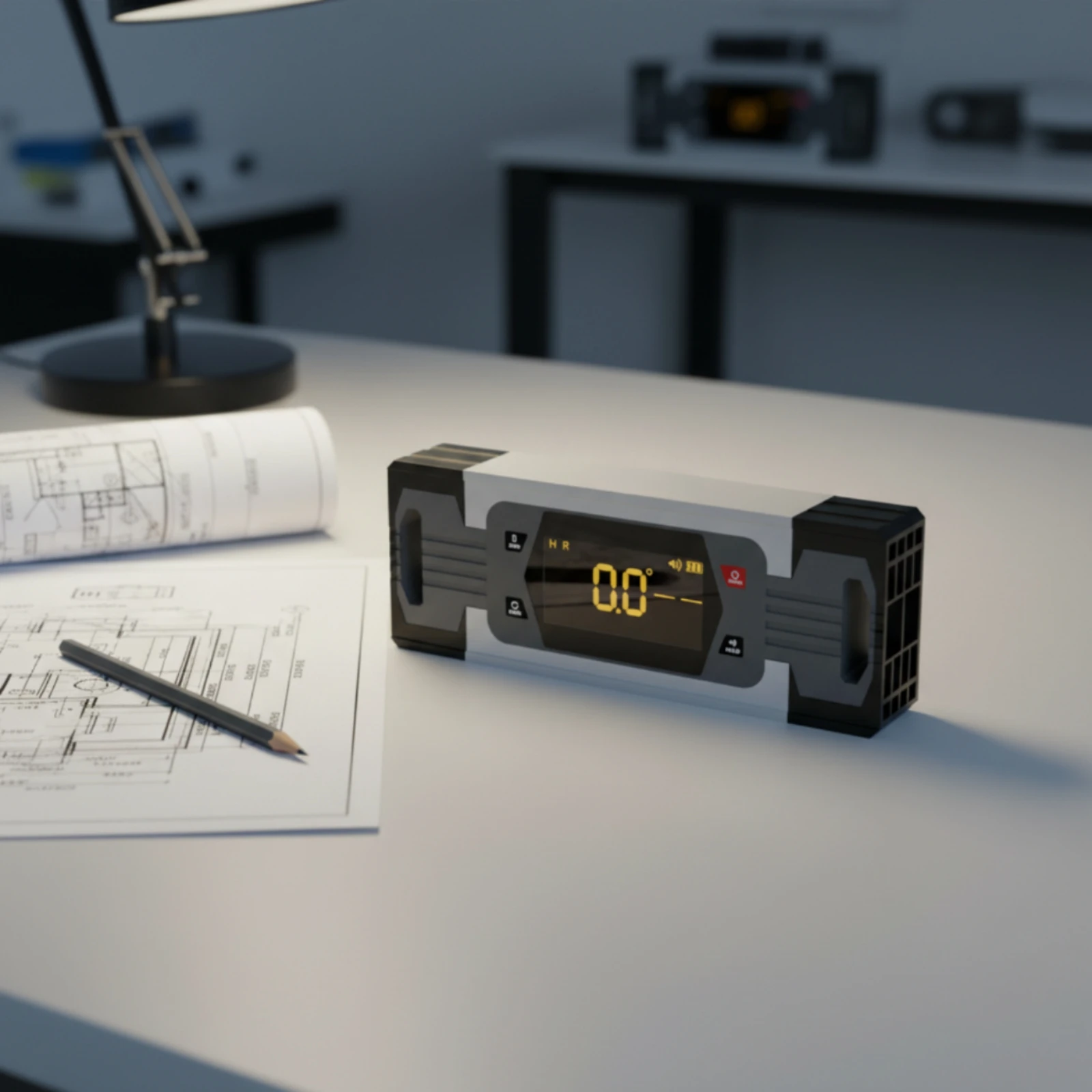 Digital Level Ruler Precision Angle Gauge with Ferrous-Attracting Base Digital Angle Detector Portable Measuring Tool Compact 5