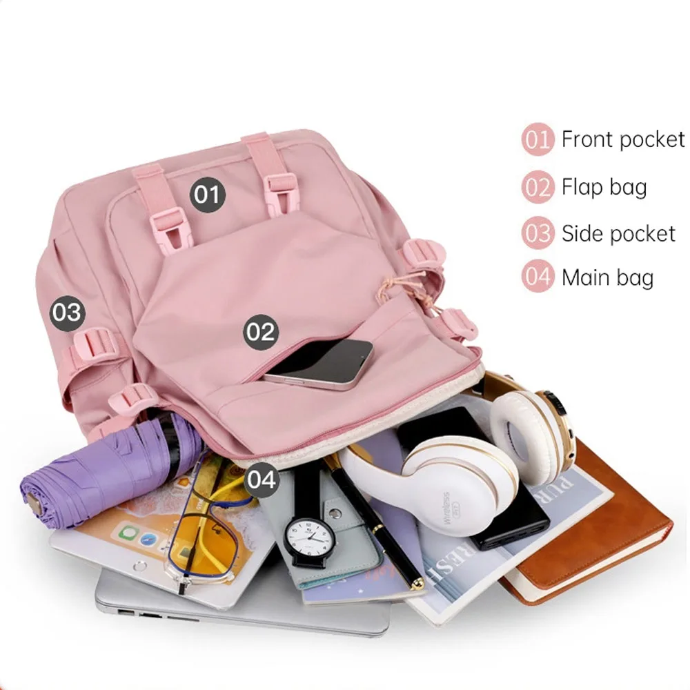 New College Backpack Travel Casual Versatile for Secondary School Students Men Women Boys Girls Large Capacity Lightweight