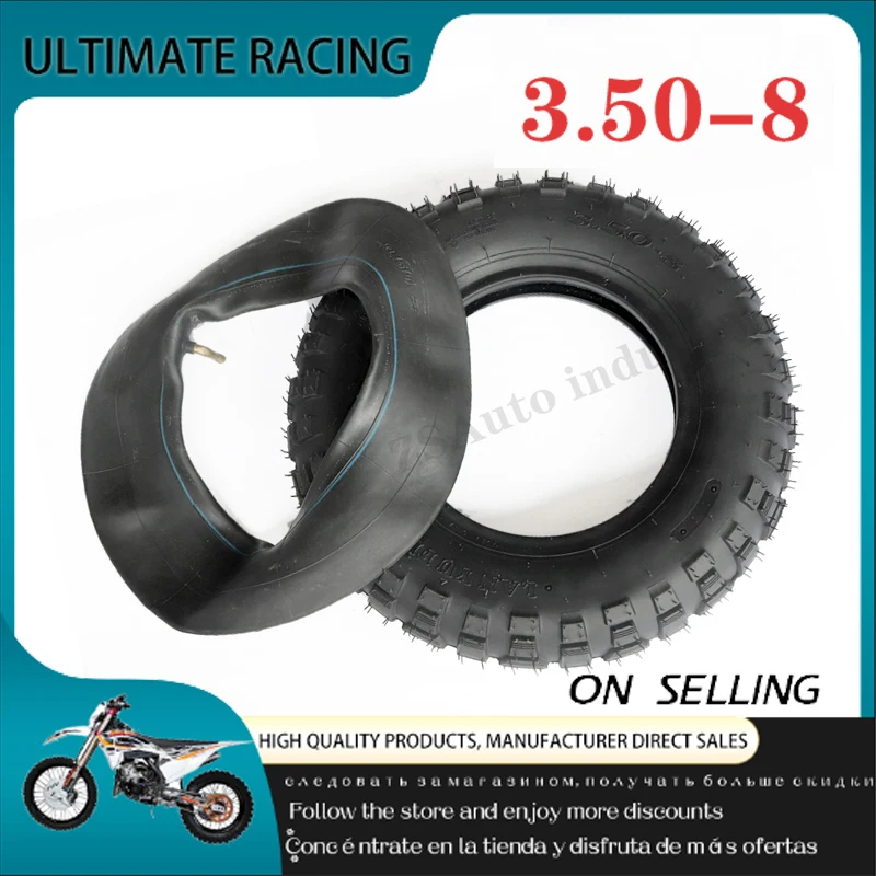 

High Quality Black Rubber Tire 3.50-8 Tire With Inner Tube, 3.50-8 For Small Monkey, Monkey Bicycle Tire, Motorcycle Tire