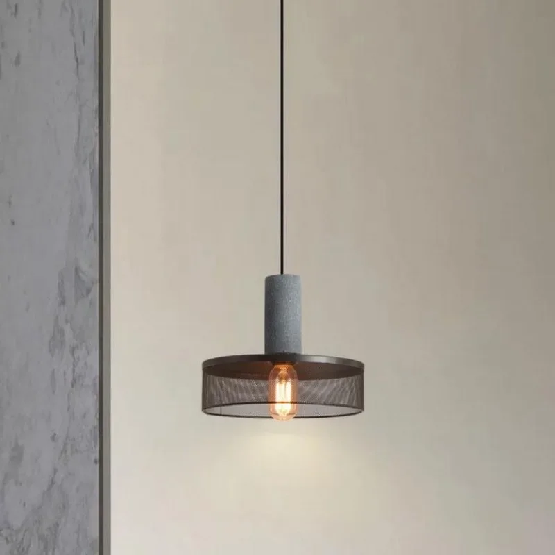 Vintage Concrete Pendant Light Fixture America Retro Hanging Lamps Bar Shop Restaurant Indoor Cement Kitchen Decoration Loft