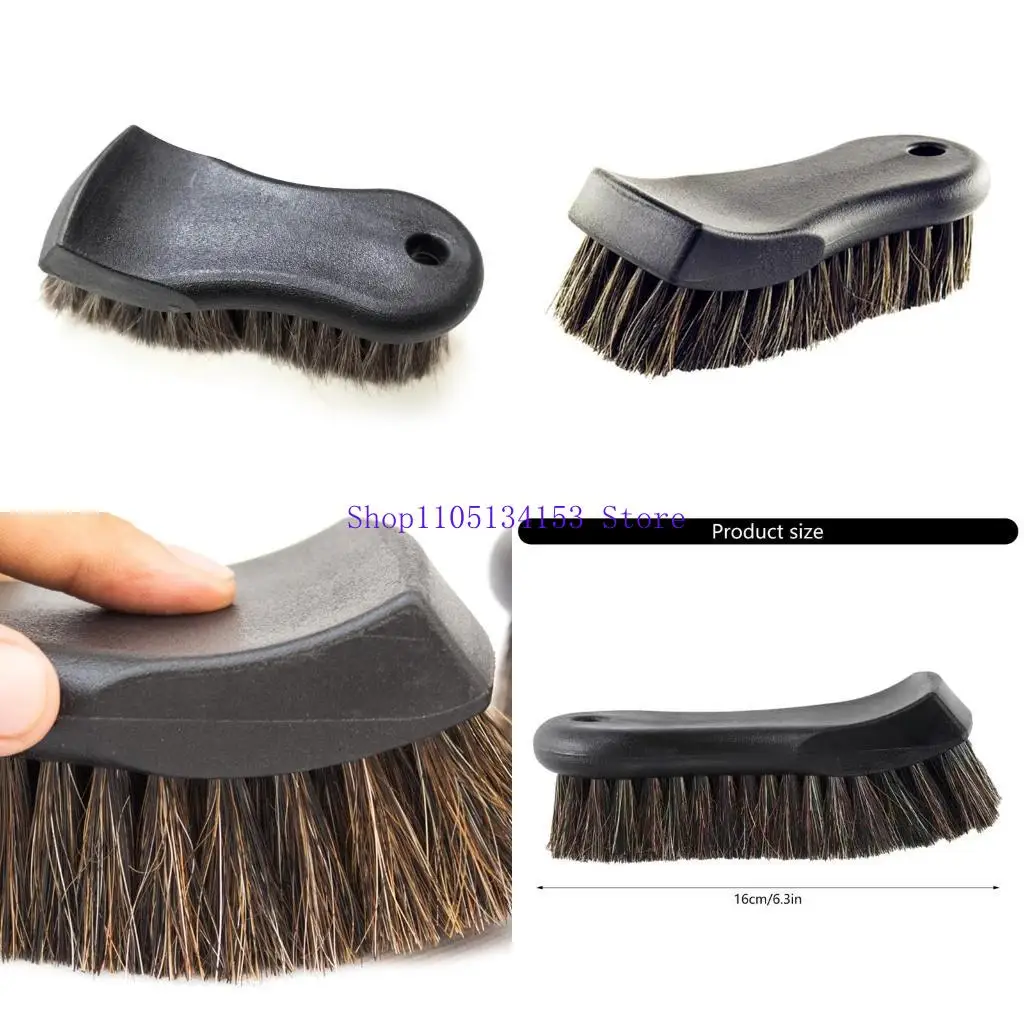 

hg89 Эффективная щетка для детализации салона автомобиля из конского волоса для кожаных и тканевых текстильных поверхностей,