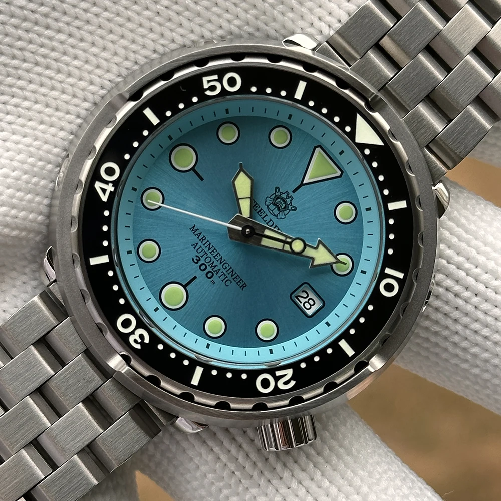 2023 New SD1975 STEELDIVE Tuna Classic Watch For Men Super Luminous Ceramic Bezel 300M Waterproof 316L Case NH35 Dive Wristwatch