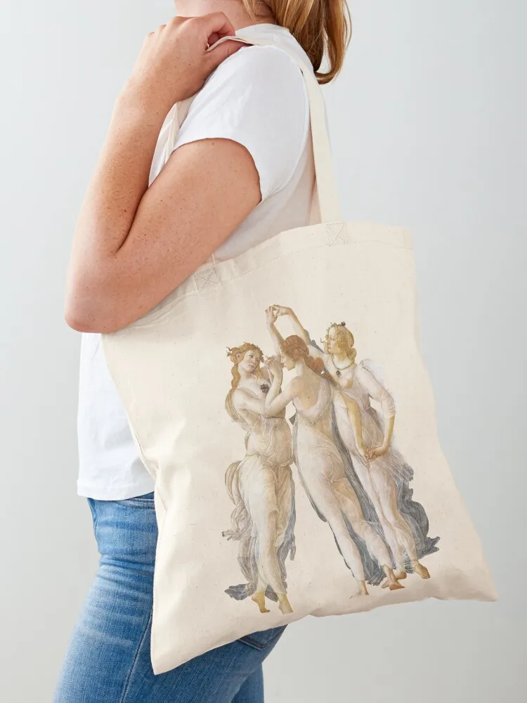 

Botticelli - Three Graces Tote Bag shopping trolley bag tote bag men's Canvas Custom