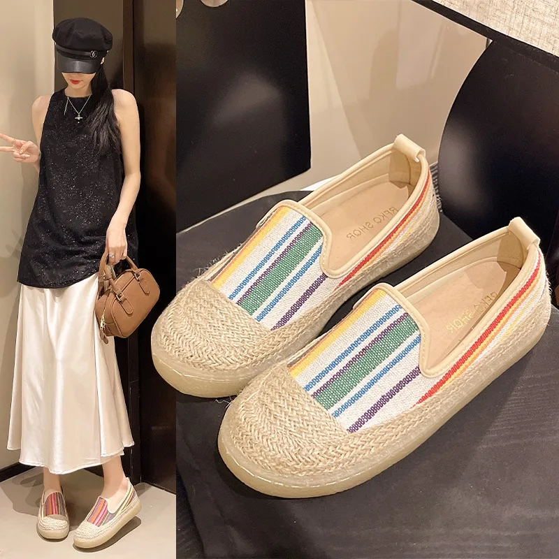 

2025 Women's Hot selling simple and lightweight Flat Shoes Mesh Weaving Women's Casual Shoes Breathable Spring Autumn New