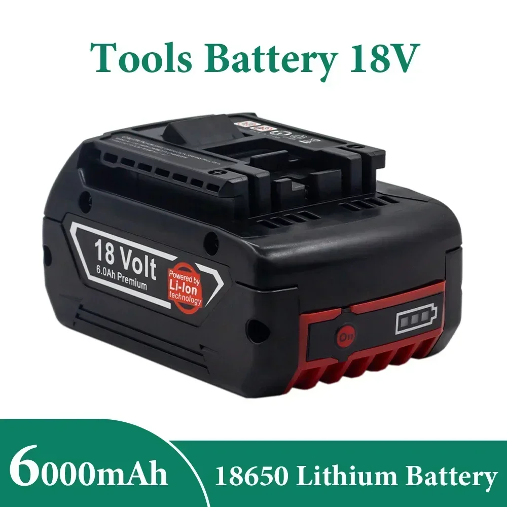 Rechargeable 18V 6.0Ah Lithium-ion Battery Replacement for Bosch BAT609/BAT618 - Latest Upgraded Bosch Battery.