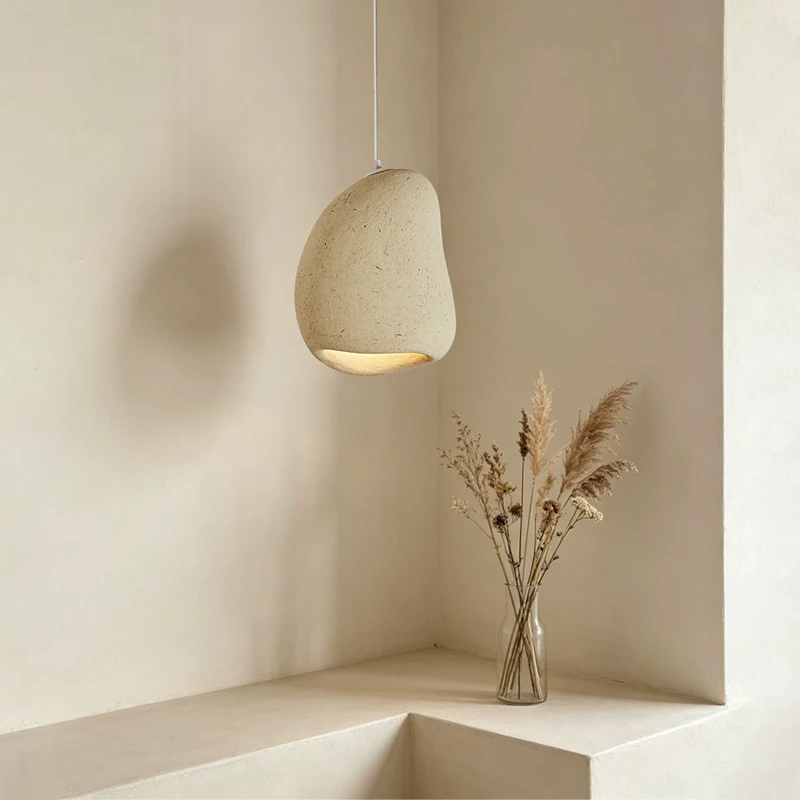 

New Nordic Wabi Sabi Pendant Light Bedroom Bedside Lamp Restaurant Cafe Dining Room Bar B&B Chandelier Loft Hanging Lamp Fixture