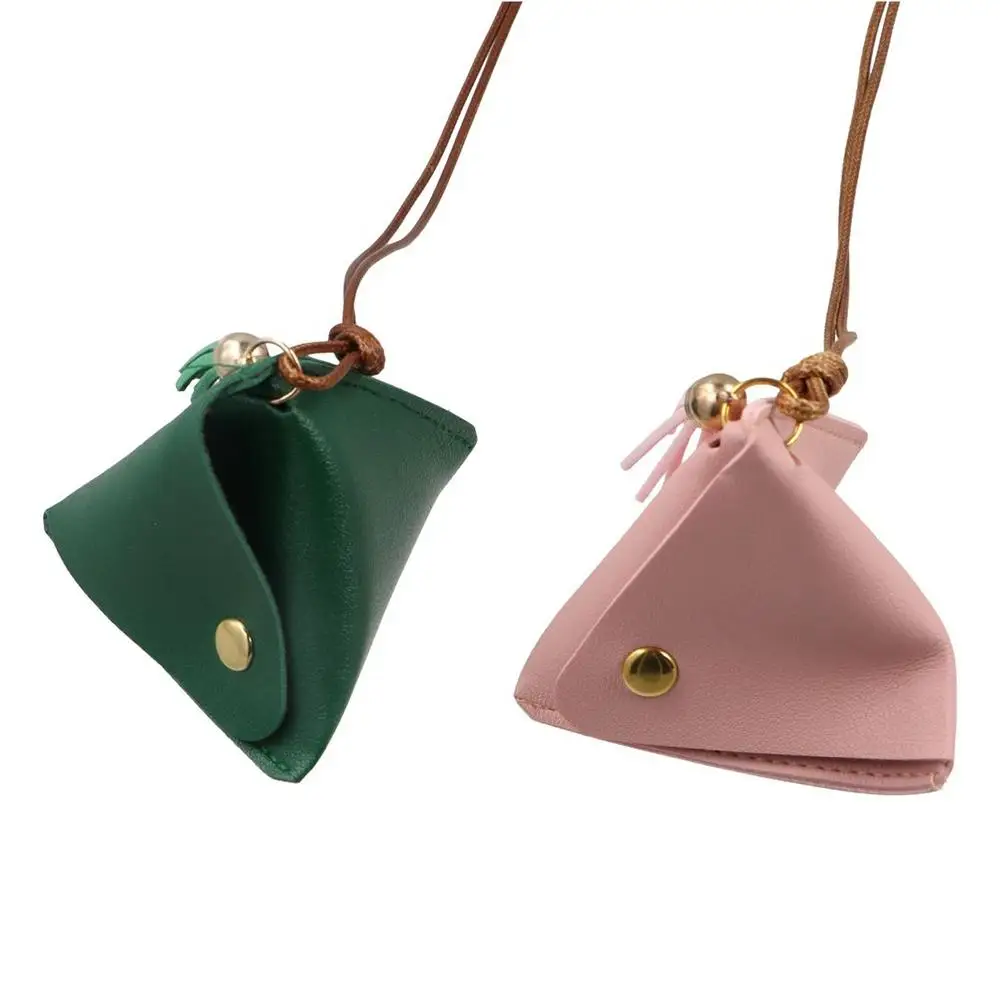 Triangle Coin Purse Portable Coin Change Storage Bag Dragon Boat Festival Zongzi Change Wallet  Access Card Leather Bag