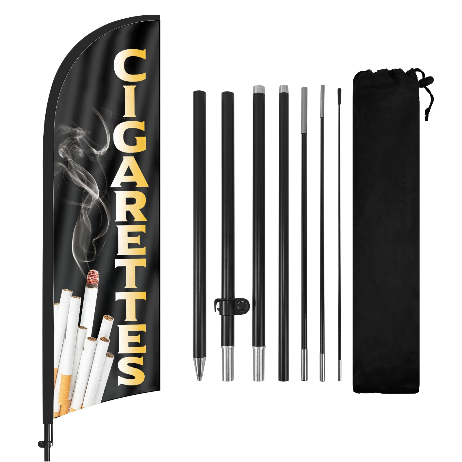 

FSFLAG 1 шт. 280 см перьевой флаг для сигарет с флагштоком рекламный наружный баннер украшение для делового магазина
