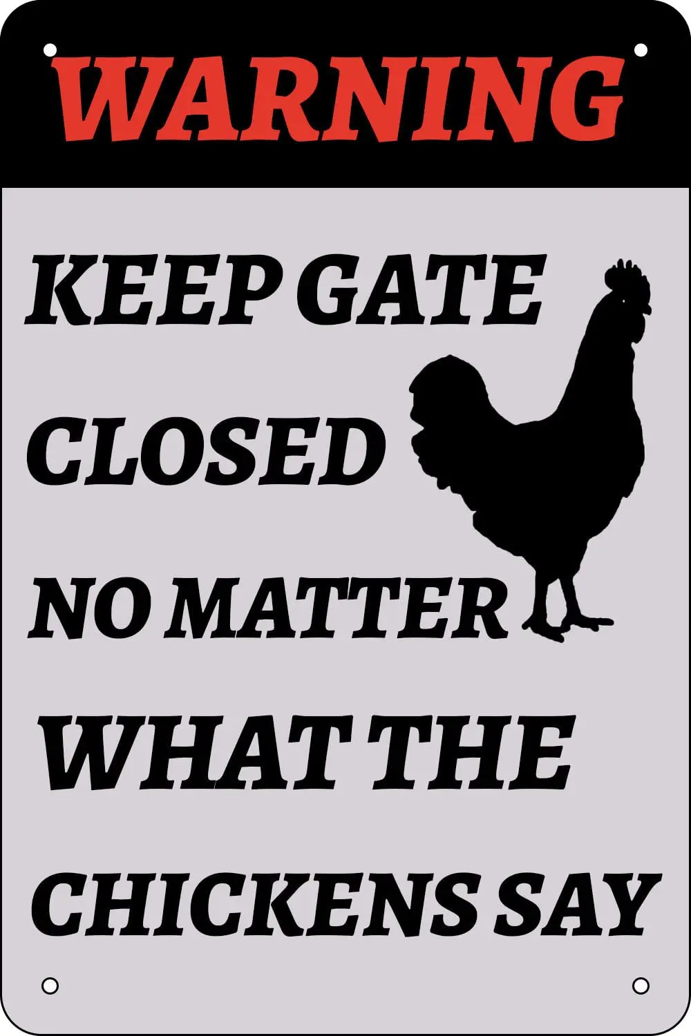  No matter what the chicken says it;s closing the door Vintage Metal Tin Sign Wall Decor Retro Hippy Art Funny Decorations Home 