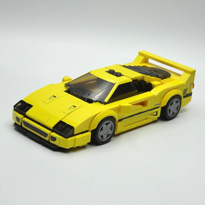 2024 F40 Car Speed Champion Classic Classic Car Building Blocks Brick Racing Model Regalo giocattolo per bambini