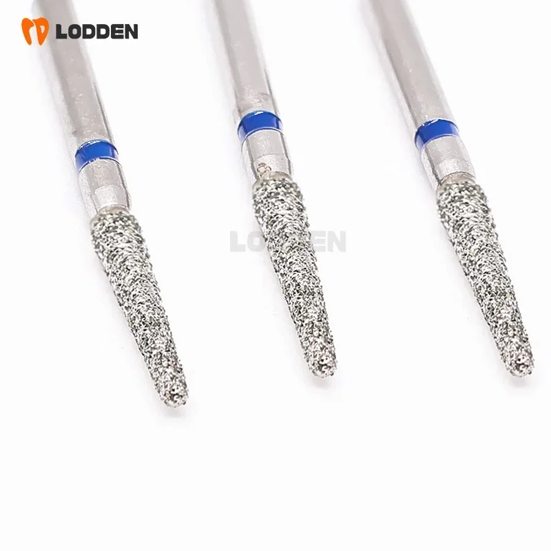 Dental Diamond Burs รอบ End กรวย TR series เครื่องมือเครื่องมือขัดสําหรับ FG 1.6 มม. Handpiece ความเร็วสูง 10 ชิ้น/ล็อต