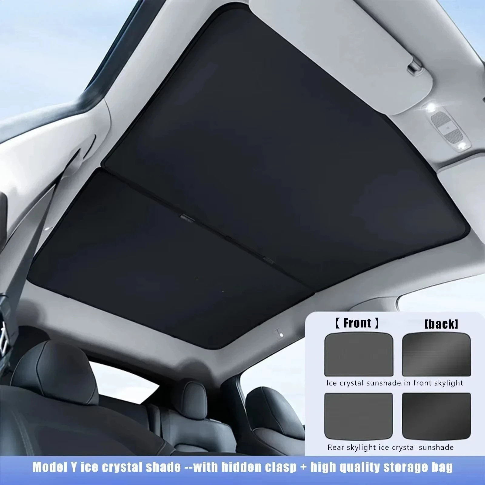 

Car Sunshades Sunroof for Tesla Model 3 Model Y 2019-2025 Buckle Sun Pare Front Rear Glass Skylight Heat Insulation Accessories