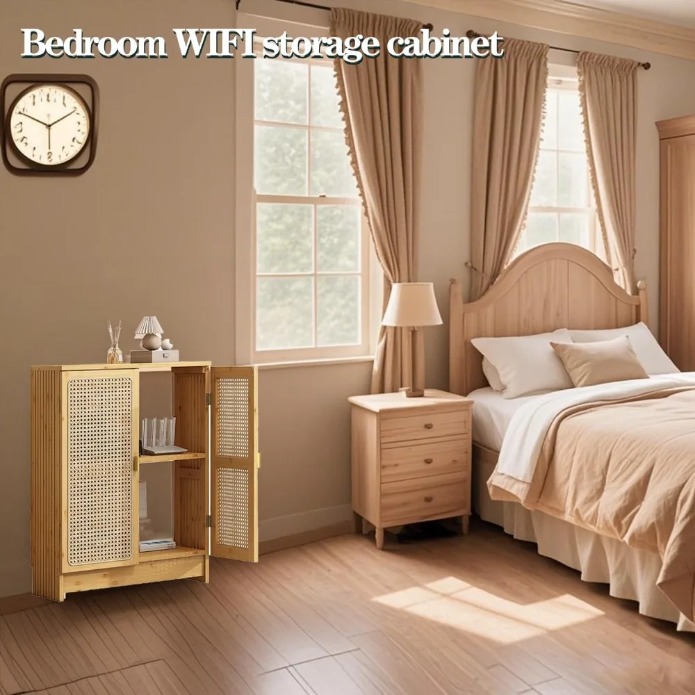 Gabinete de almacenamiento de enrutador WiFi de pie para módemas de cables de caja de almacenamiento de enrutador y equipos de red - Diseño elegante con Ve