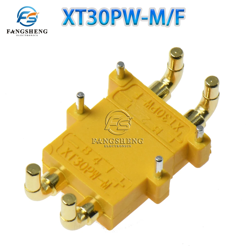 1PCS Amass XT30PW ESC Motor PCB board plug Banana Golden XT30 Upgrade Right Angle Plug Connector XT30PW-M XT30PW-F XT30PW-M/F