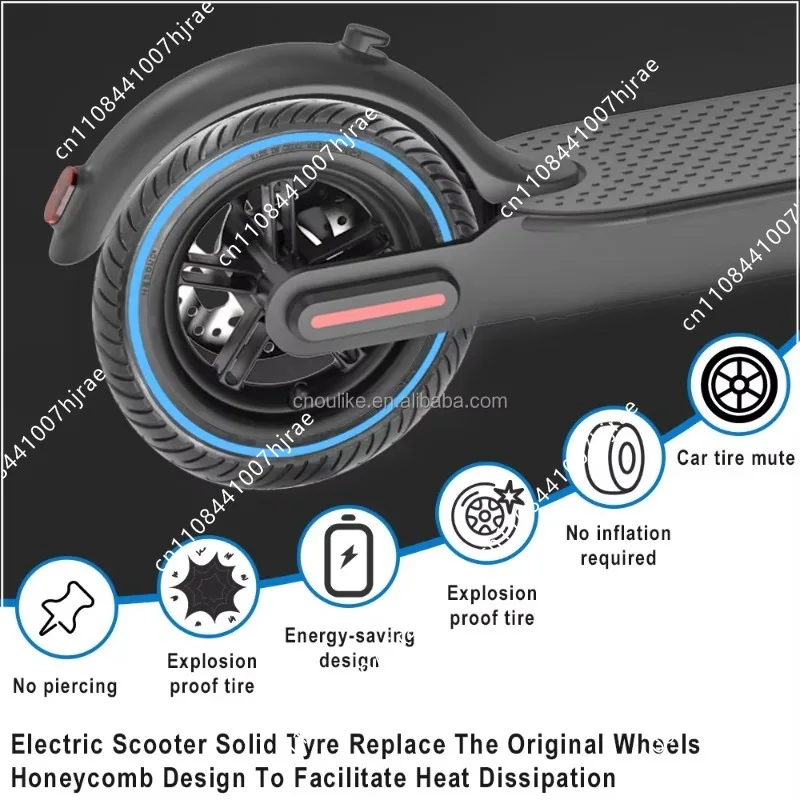 Applicable to Xiaomi M365 Pro 1s electric scooter 8.5x2 tires with 8.5 inch 8 1/2x2 honeycomb solid tubeless tires