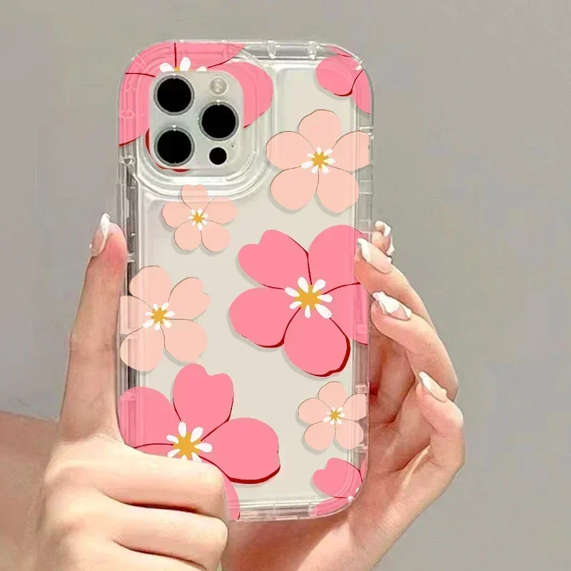 

Oil Painting Flower Phone Case For iPhone 15 Pro Case iPhone 13 11 12 14 Pro Max X XR XS 7 8 Plus SE 2020 Shockproof Soft Cover