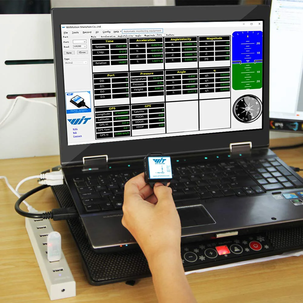 WitMotion Bluetooth 2.0 9 Axis Sensor Multconnected BWT901CL Inclination Angle + Acceleration + Gyro + Compass on PC/Android/MCU