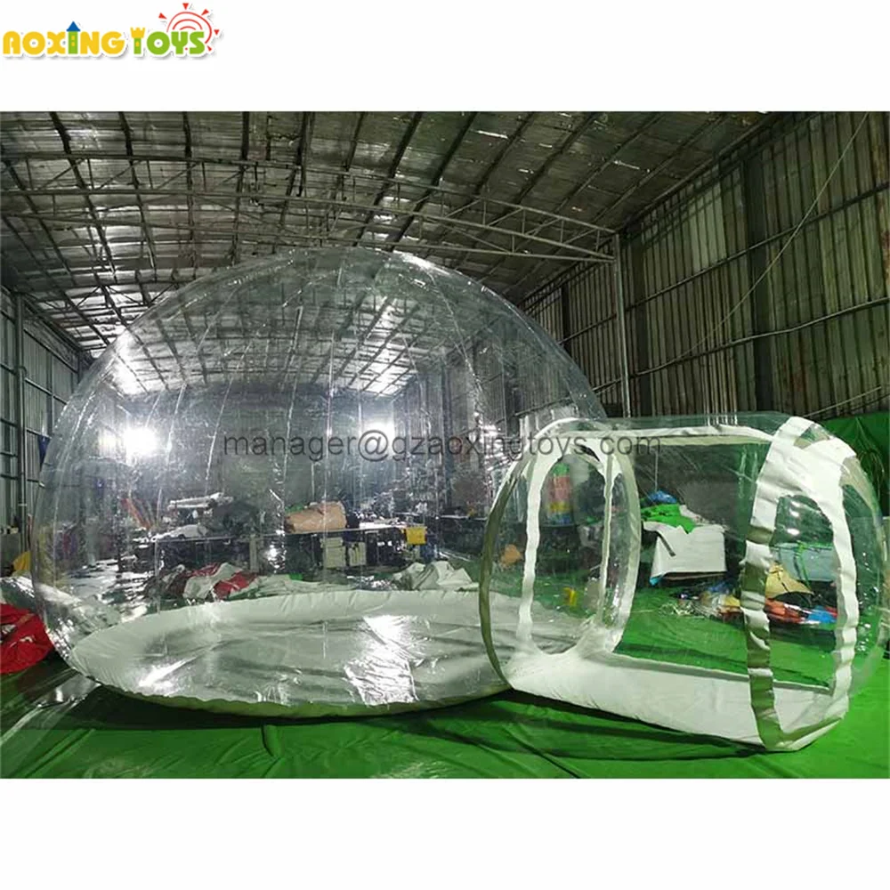 Barraca inflável transparente nova da bolha do PVC gigante do projeto 6M com o ventilador de ar para a jarda do hotel de Grden dos eventos do partido