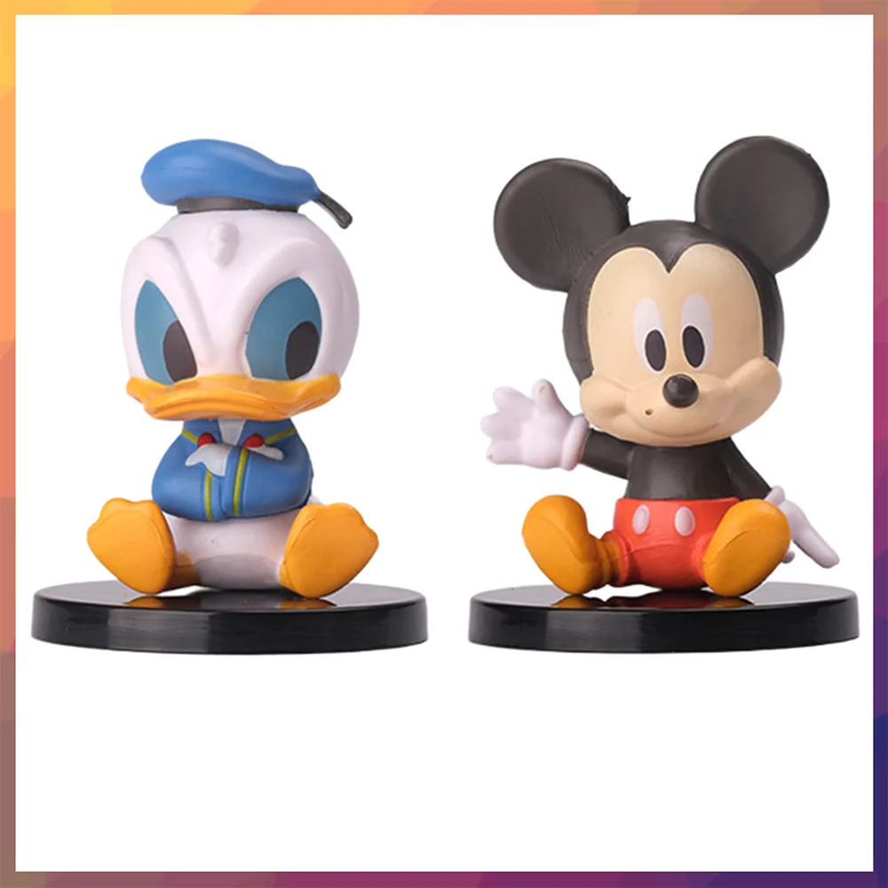 

3Pcs/Set Disney Action Figures 5.5cm Mickey Mouse Donald Duck Pooh Bear Edward Collectible Q Version Model Toys for Kids Gifts