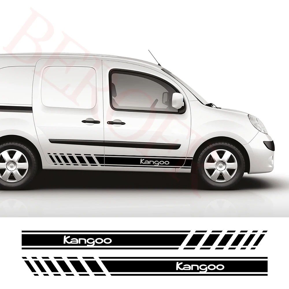 2PCS Car Door Stickers For Renault Kangoo 1 2 3 4x4 MK1 MK2 MK3 Tuning Accessories Van Graphics Vinyl Decals