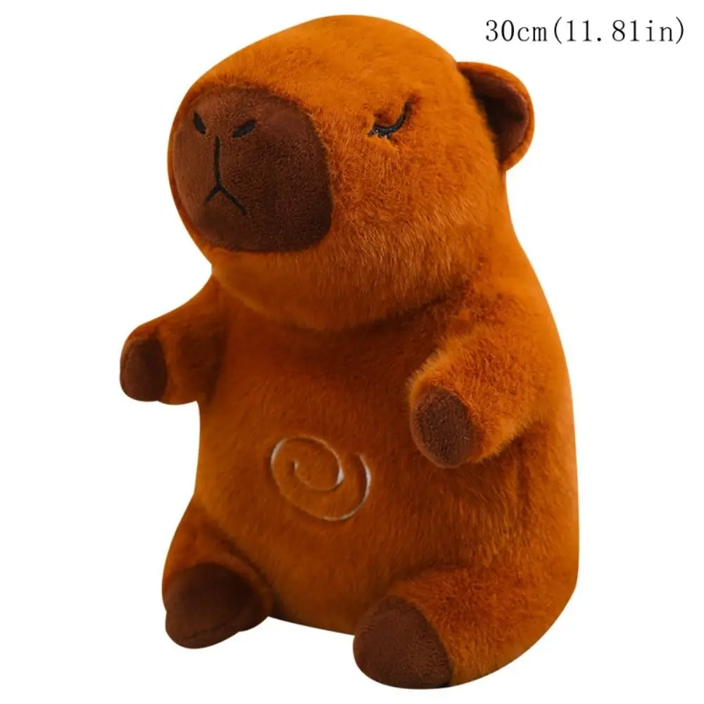 Bonita simulación de pastel Capybara, muñeco de peluche, globo de Animal rosa, juguetes de peluche Capibara de 30cm, Capibara suave de Anime, juguete esponjoso de Navidad