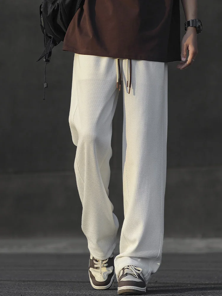 

Ice Silk Straight Leg Casual Pants for Teens Summer 2024 New Loose Fit Wide Leg Youthful Versatile Casual Long Trousers