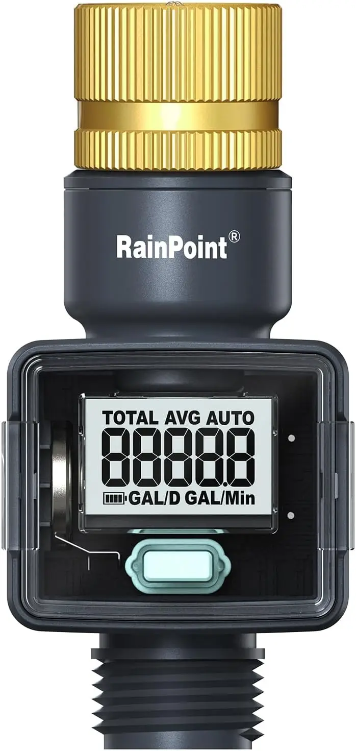 

Расходомер воды, латунный впуск, точность ± 5%, макс. 9999,9 гал./литра, для автофургона, сада, спринклера для газонов