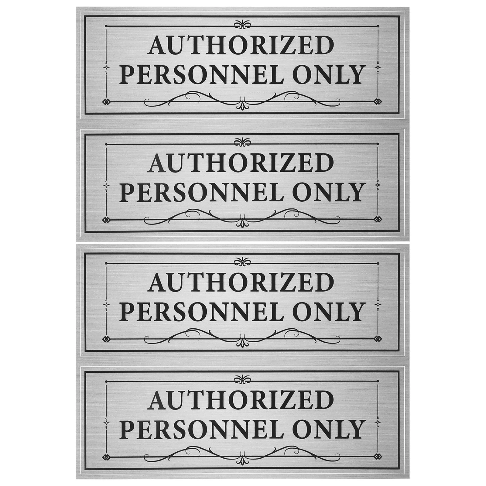 

4Pcs Employees Only Sign Sturdy PVC Staff Access Sticker Bold Visible Door Wall Decal for Office Store Playground Safety Control