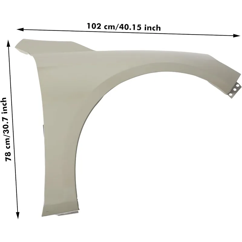 Крыло, совместимое с Malibu 2016-2022, передняя правая пассажирская сторона, грунтованная сталь, замена OEM 84166457.