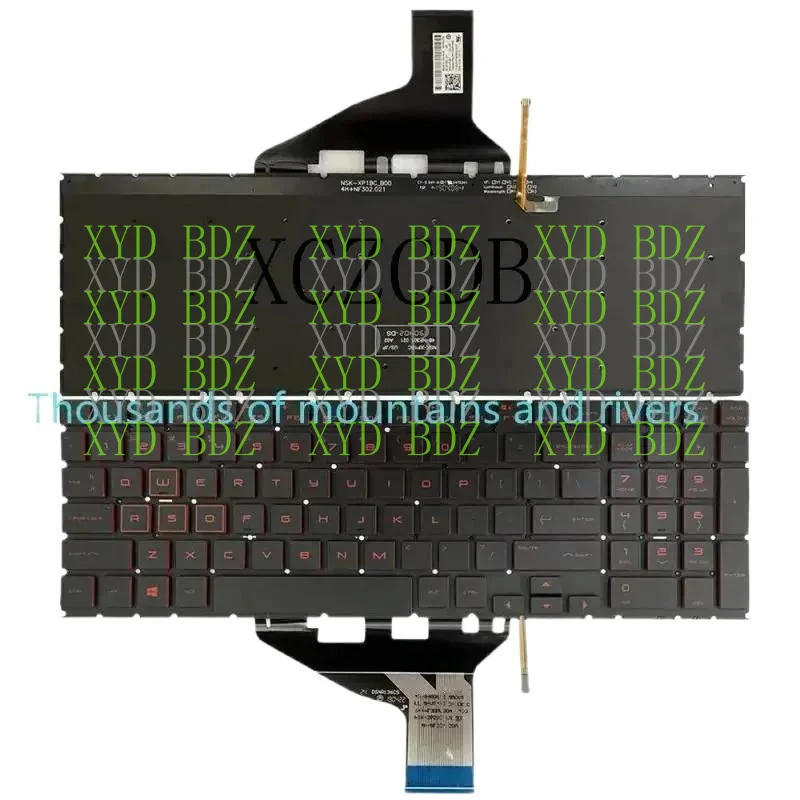 

CD US Красная подсветка клавиатуры для HP 15-dc0053nr 15-dc0020nr TPN-Q211
