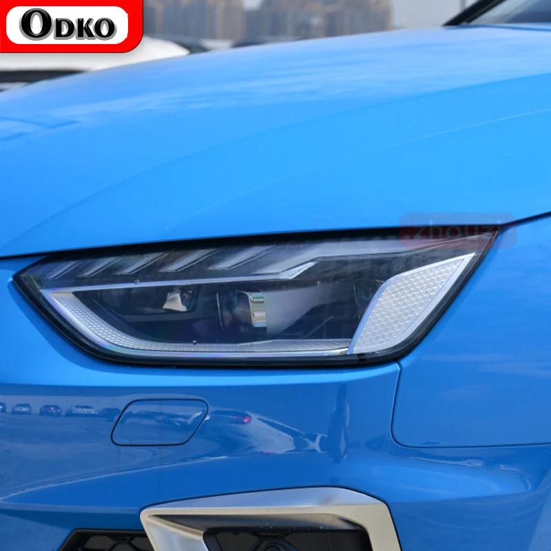 

2 Pcs For Audi A4 B8 B9 8K 8W S4 RS4 Car Headlight Tint Black Protective Film Protection Transparent TPU Sticker Accessories