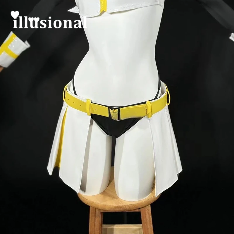 illusional Anime 2.5 dimensional Seduction Kisaki Aria Ariel Cosplay Costume Sexy PU Top Skirt Female