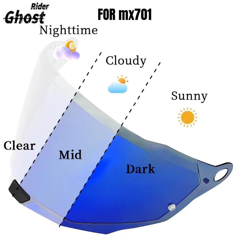MX701 Moto Helmet Change Color Visor for LS2 MX701 EXPLORER Shield Motocross Rally Off-Road Casco Moto Lens Uv Cut Sunshield