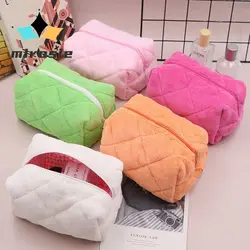 MIROSIE Towel Fabric Cosmetic Stitched Large Capacity  Travel Toiletry Bag Cosmetic and Skincare Storage Bag for Makeup Skincare