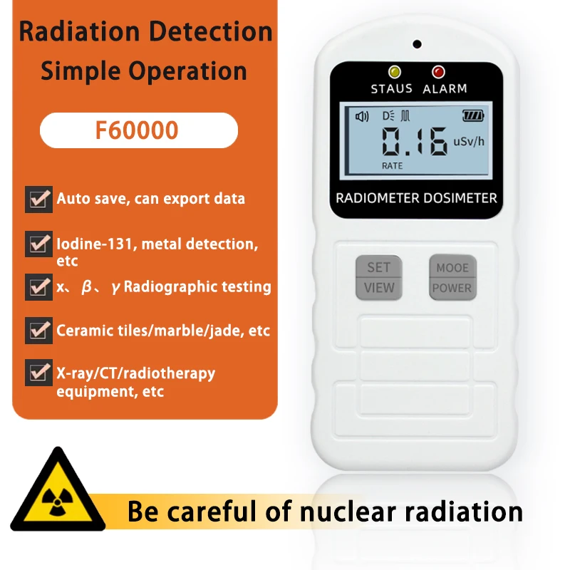 Professional Nuclear Radiation Detector Geiger Counter Ionizing Radiation X-ray Beta Detect Personal Dose Alarm Tester