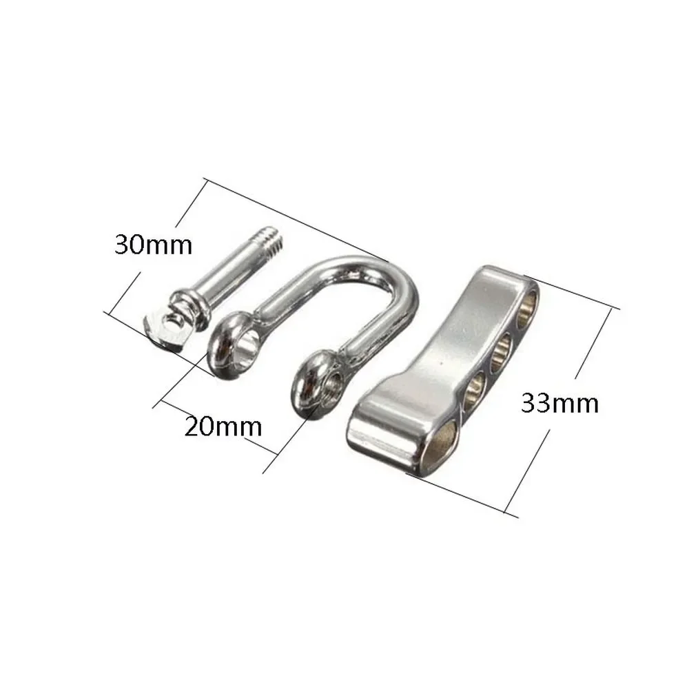 Wholesale Outdoor Survival Bracelet Stainless Steel Color 3 Hole Adjustment Buckle Bracelet Connection Fastener Jewelry Making