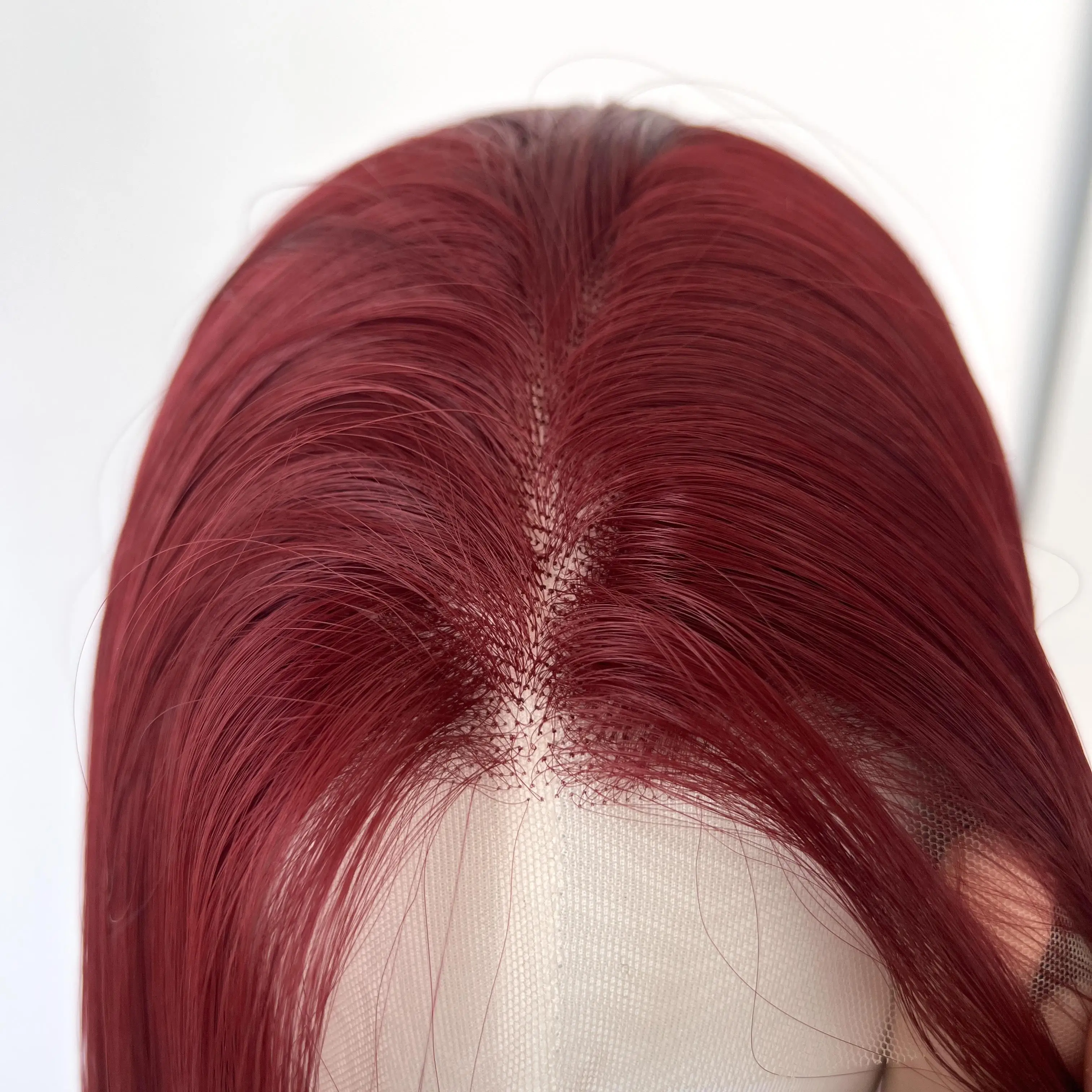 Borgonha peruca dianteira do laço para as mulheres 26 Polegada longa reta 13*4 perucas do laço de fibra natural peruca de cabelo sintético perucas do laço para cosplay