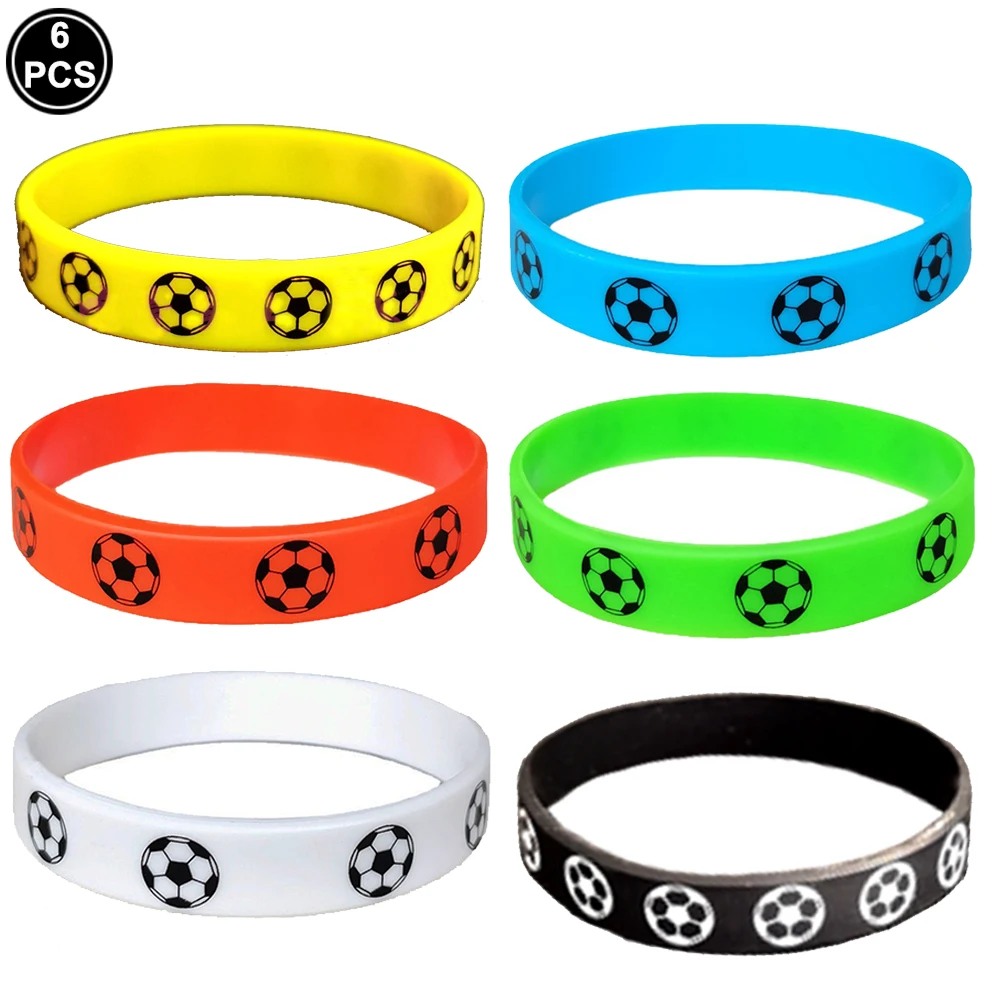 Soccer Party Gift Silicone Bracelet Drawstring Sports Soccer Ball Bag Boys Birthday Party Decor Football Themed Party Supplies