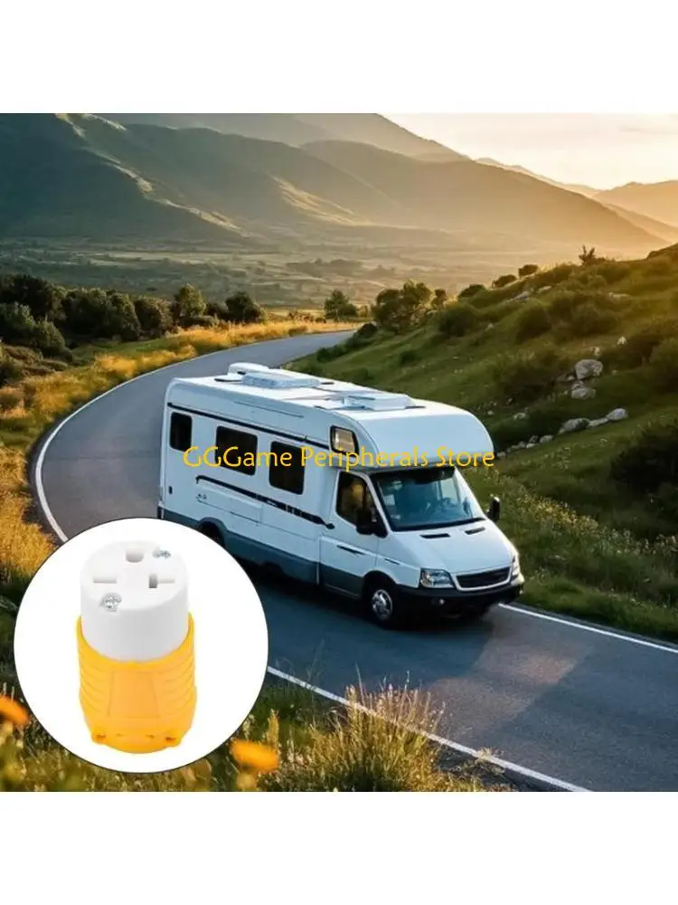 U55B Three Pin Male/Female NEMA 6-20P Industrial Outdoor Plug Straight 20A/250V High Power Power Connectors Converters